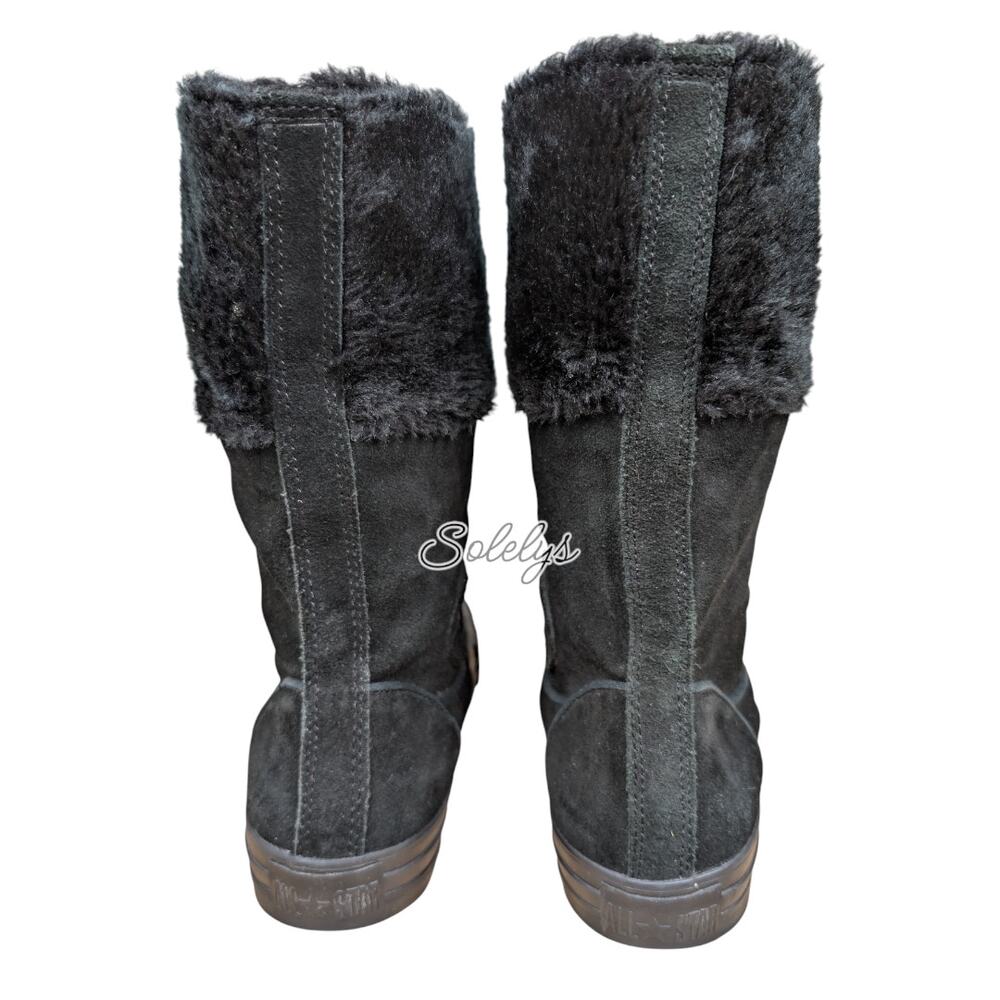 Converse CTAS 2011 Andover XHI Calf High Black Suede Leather Foldover Boot 7 - Picture 3 of 10